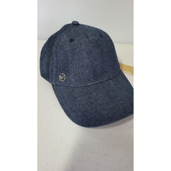Michael Kors Denim Baseball Cap Hat Adjustable‎ Logo New - Picture 5 of 5